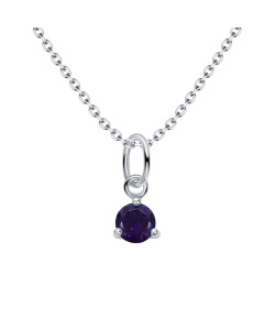 February Birthstone Silver Necklace SPE-5711